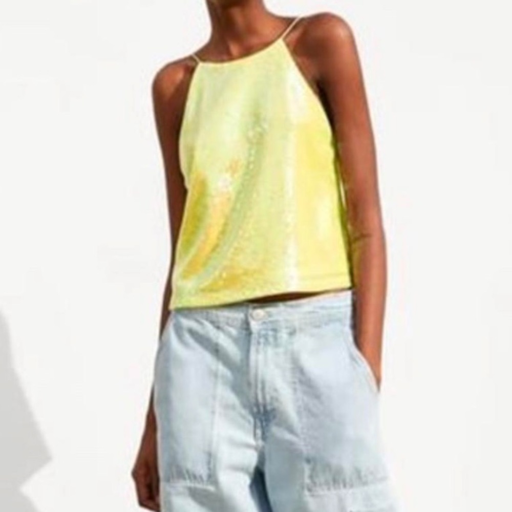 Zara Yellow Sequin Camisole